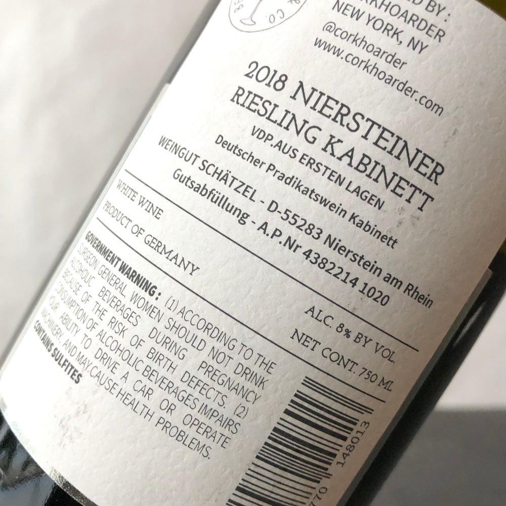 2018 Weingut Schatzel Niersteiner Kabinett Riesling, Rheinhessen, Germany