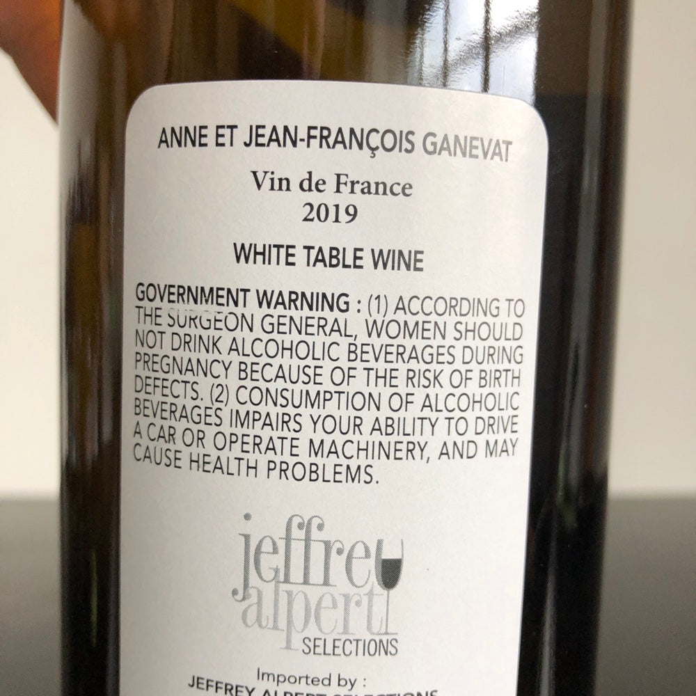 2019 Anne Et Jean-Francois Ganevat, VdF Blanc "Victor de la Combe", Macon, France