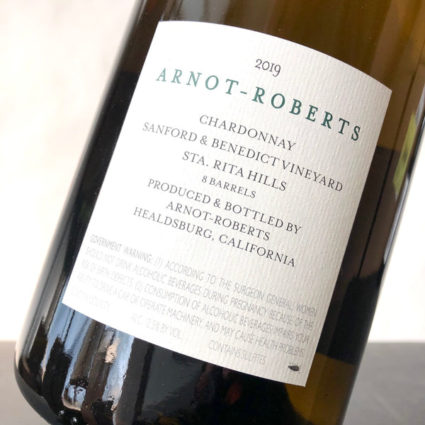 2019 Arnot-Roberts Sanford & Benedict Vineyard Chardonnay Sta Rita Hills, USA 1.5L Magnum