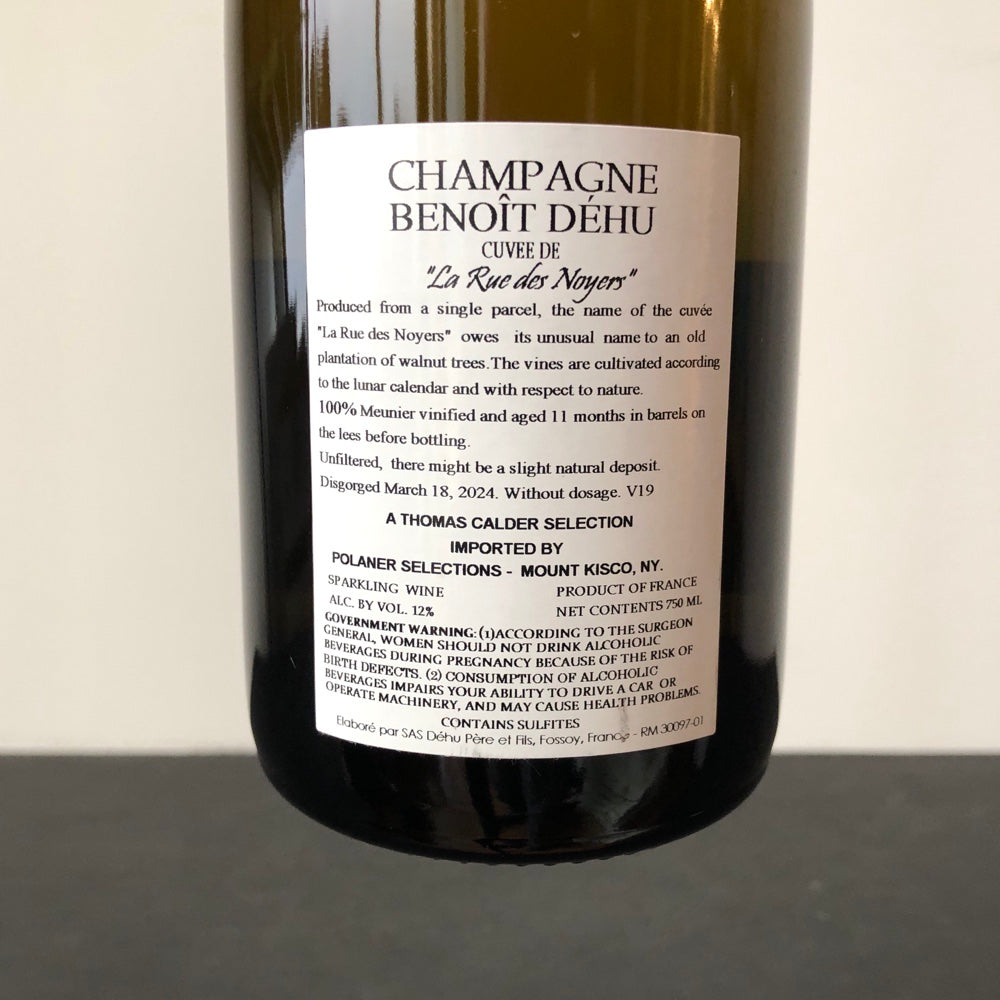 2019 Benoit Dehu 'La Rue des Noyers', Champagne, France