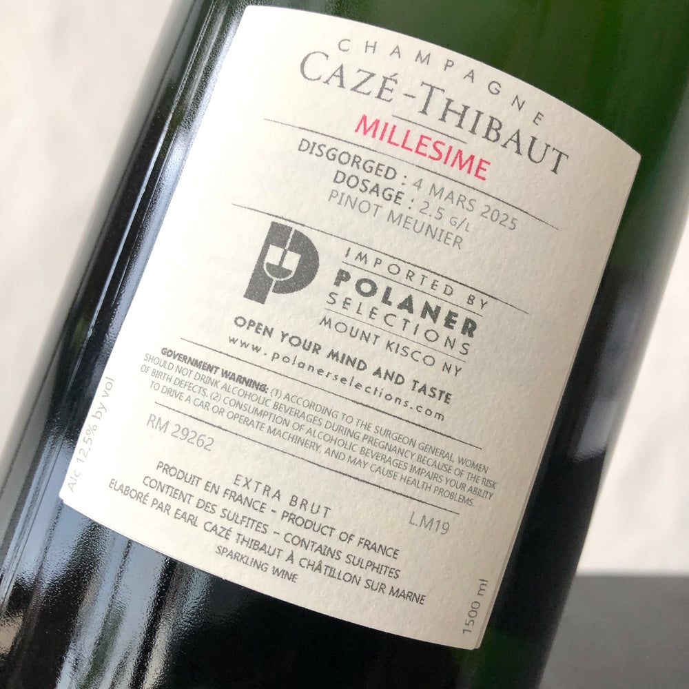 2019 Caze-Thibaut Blanc De Noir Millesime, Champagne, France 1.5L Magnum