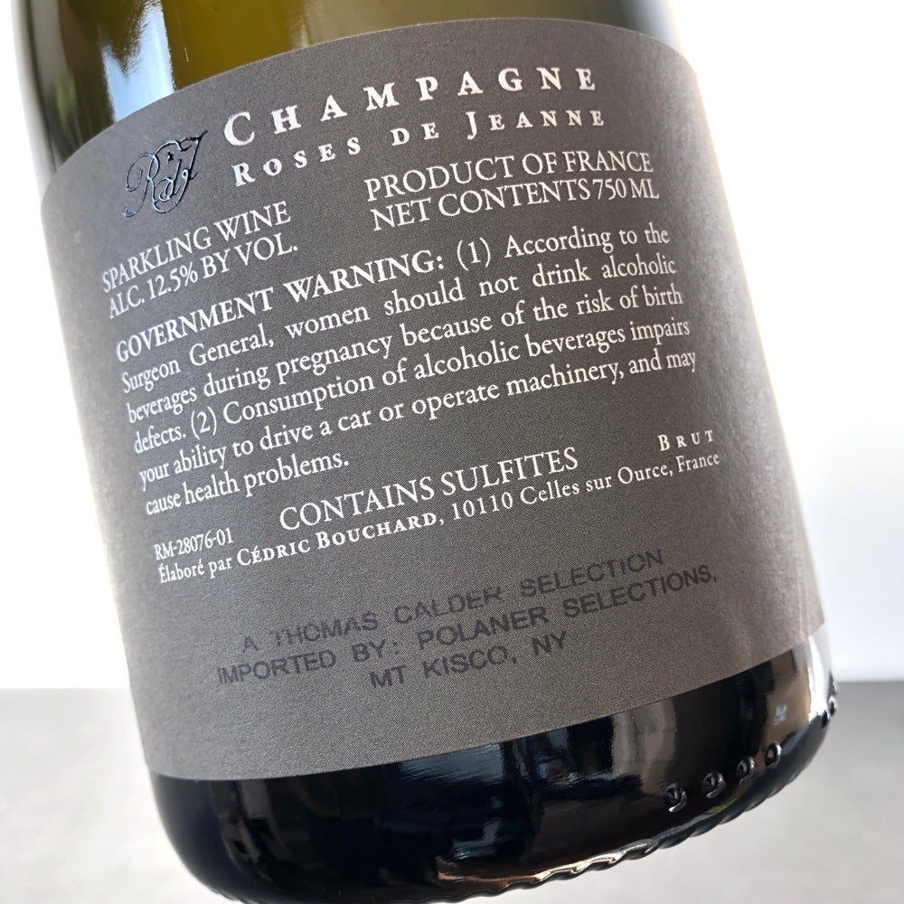 2019 Cedric Bouchard Roses de Jeanne Presle BDN Champagne, France