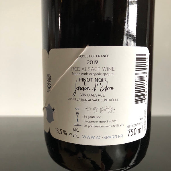 2019 Domaine Amelie & Charles Sparr Pinot Noir 'Jardin d'Eden', Alsace, France