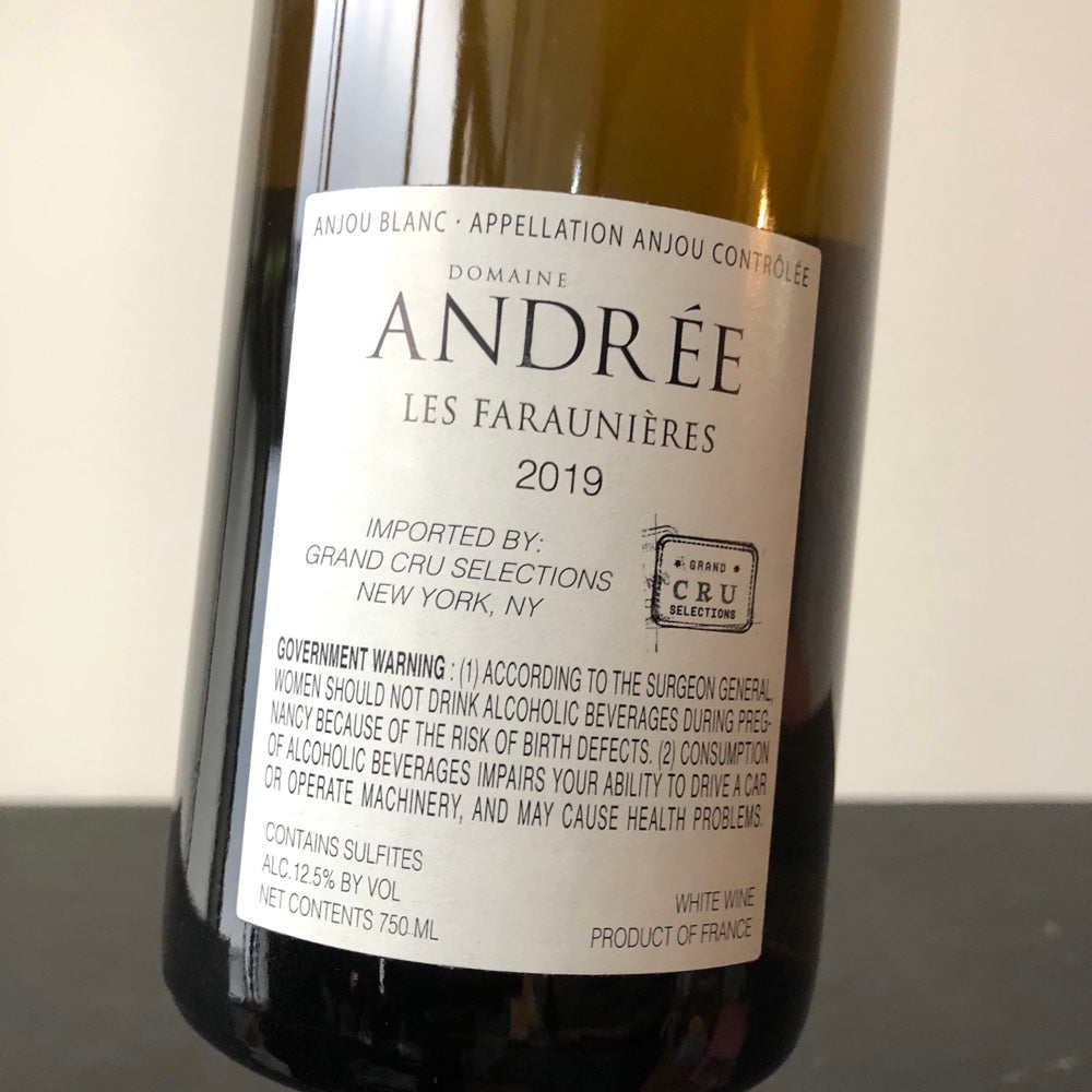 2019 Domaine Andree 'Les Faraunières' Anjou Blanc, Loire, France