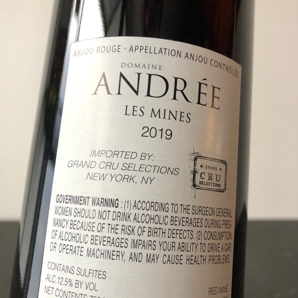 2019 Domaine Andree 'Les Mines' Anjou Rouge, Loire, France