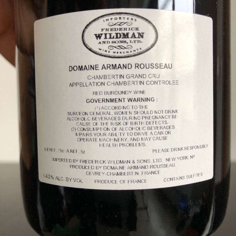 2019 Domaine Armand Rousseau Pere et Fils Chambertin Grand Cru Cote de Nuits, France