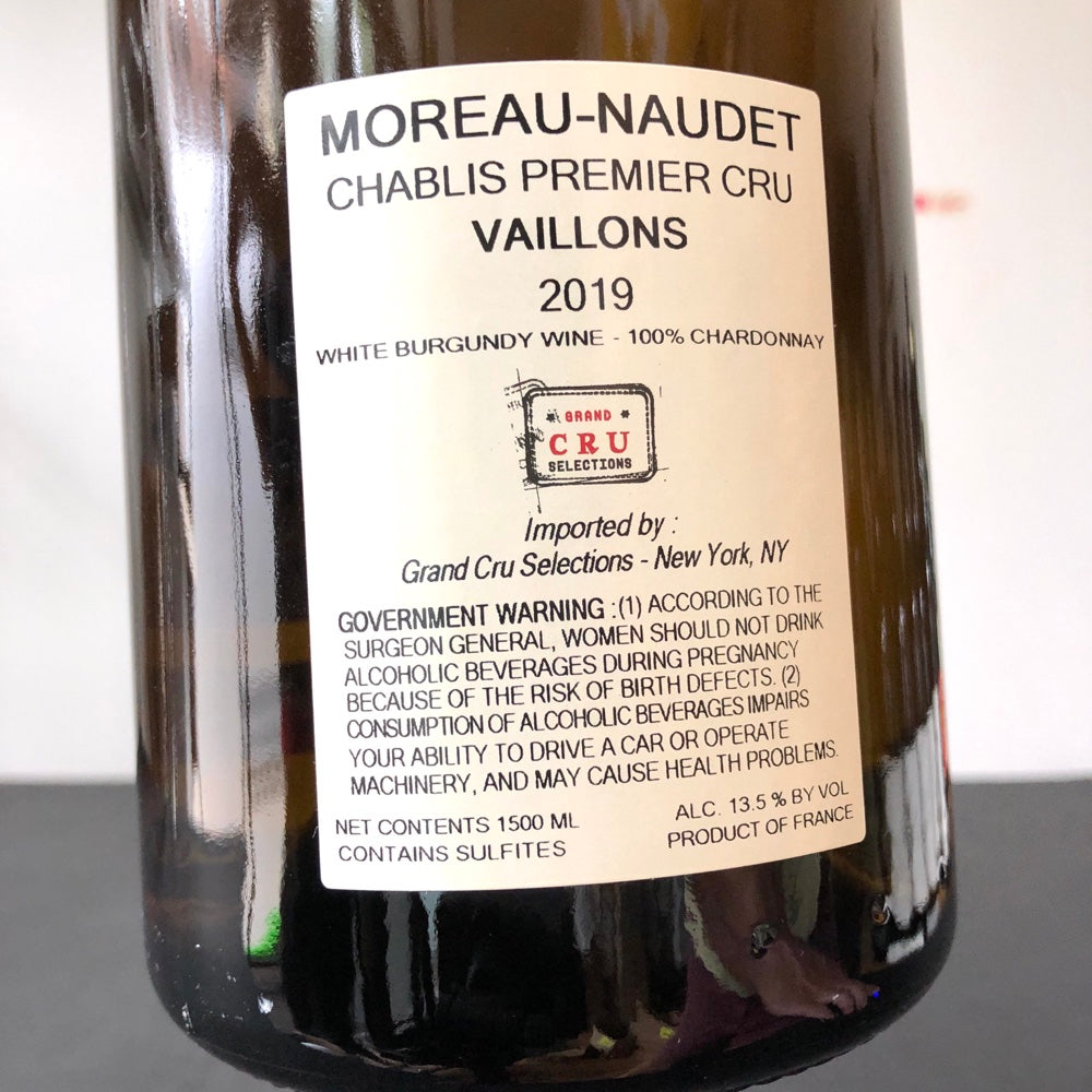 2019 Domaine Moreau-Naudet Vaillons Chablis Premier Cru, France 1.5L Magnum