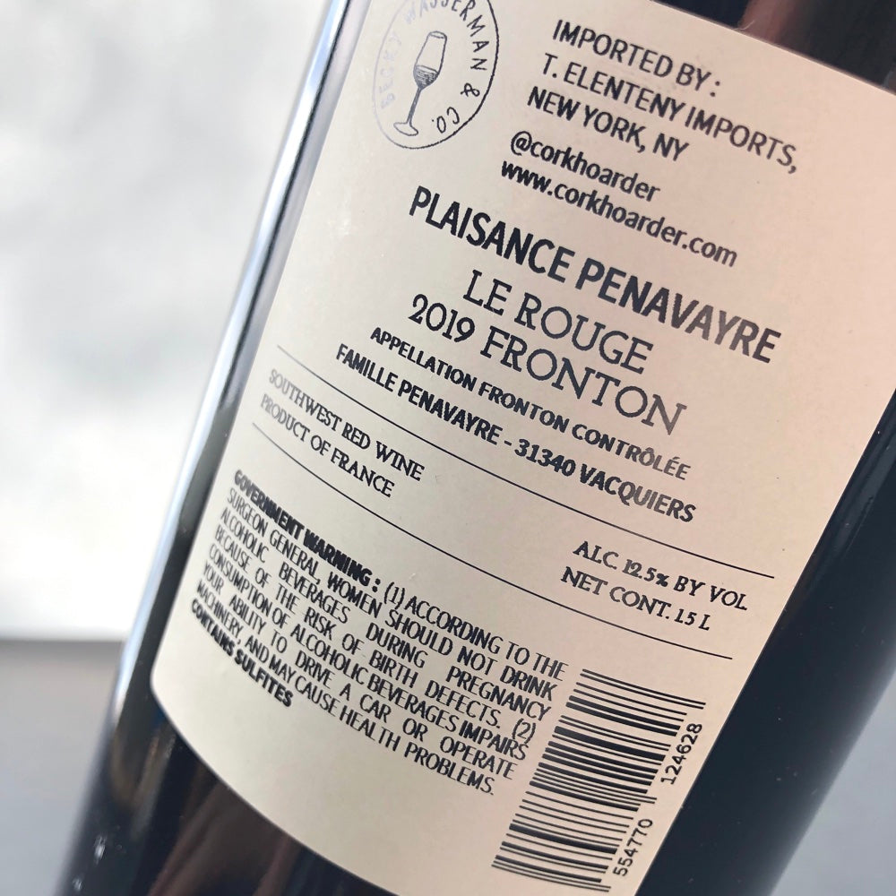 2019 Domaine Plaisance-Penavayre Le Rouge Fronton, France Magnum (1.5L)