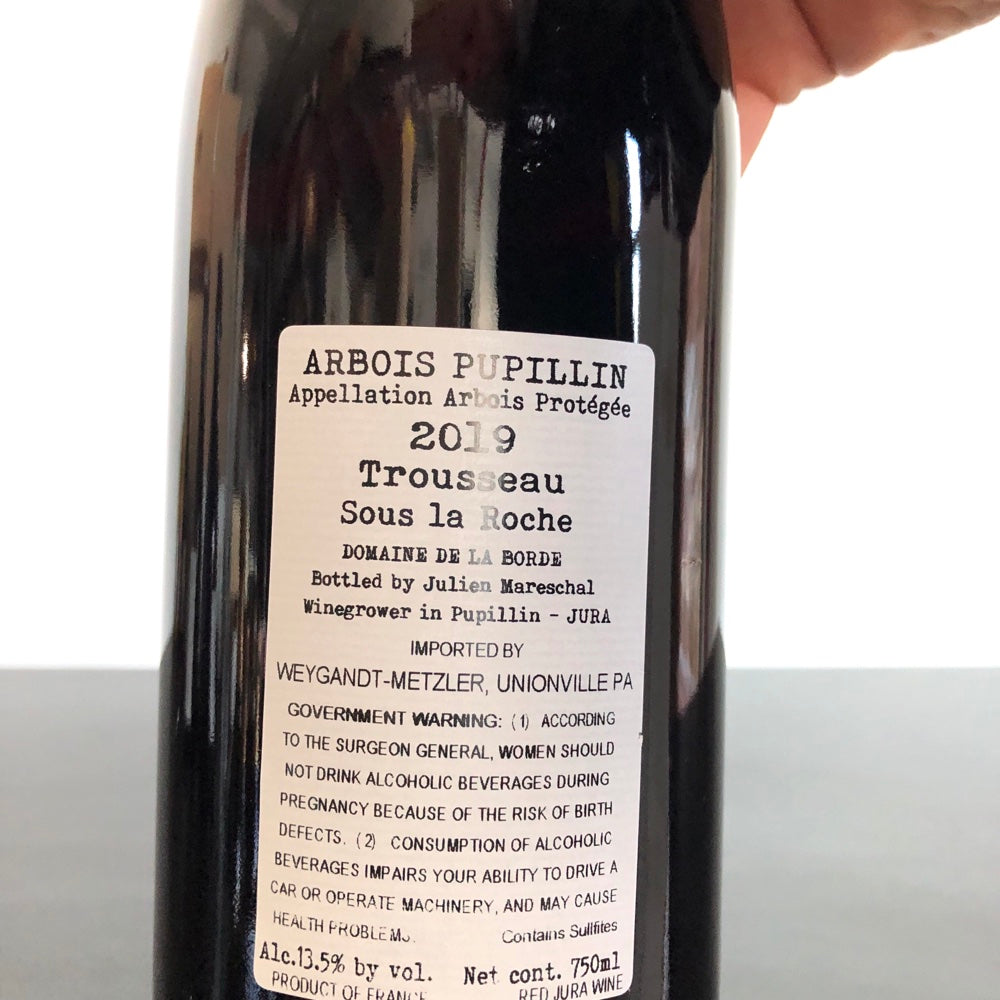 2019 Domaine de la Borde Arbois-Pupillin 'Sous la Roche' Trousseau, Jura, France