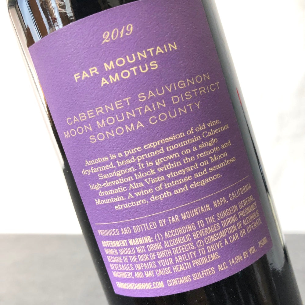 2019 Far Mountain Amotus Cabernet Sauvignon, Moon Mountain District, USA