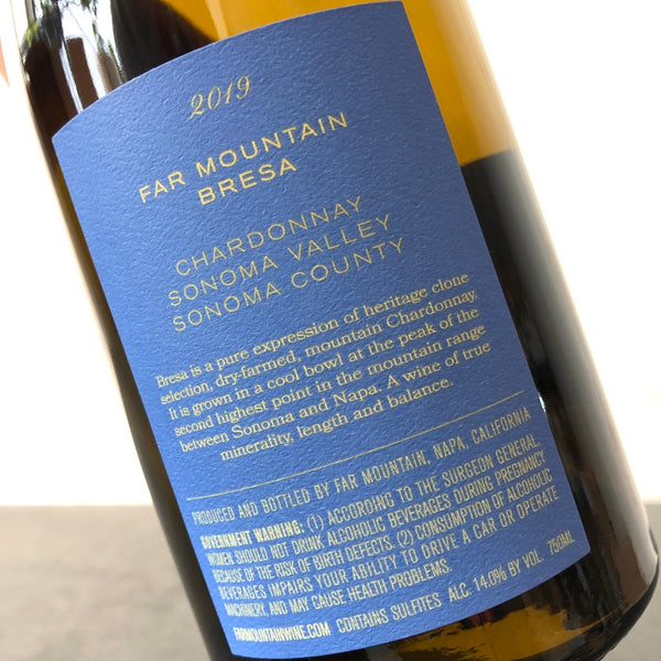 2019 Far Mountain Bresa Chardonnay, Sonoma Valley, USA