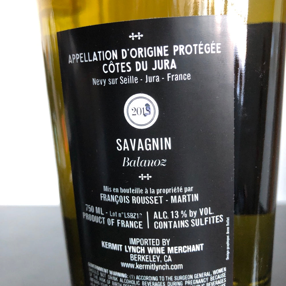 2019 Francois Rousset-Martin Côtes du Jura Savagnin “Balanoz