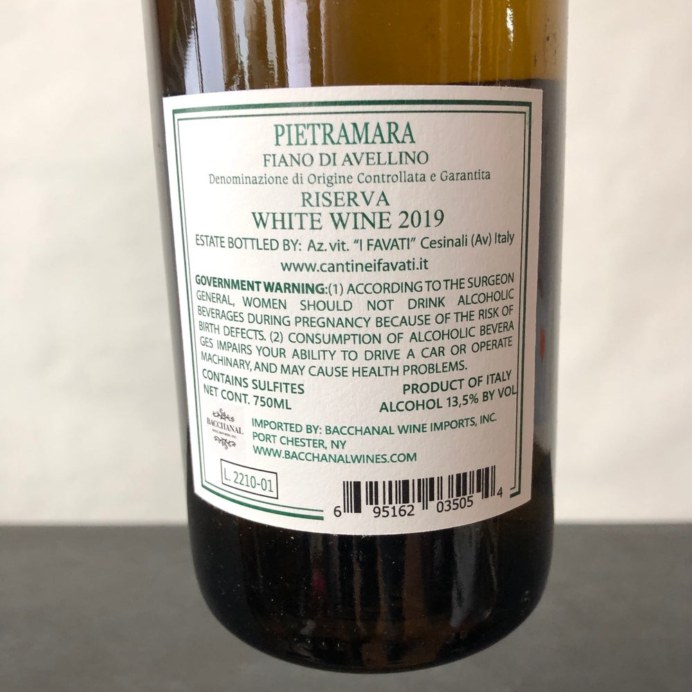 2019 I Favati Pietramara Etichetta Bianca Fiano di Avellino DOCG, Italy