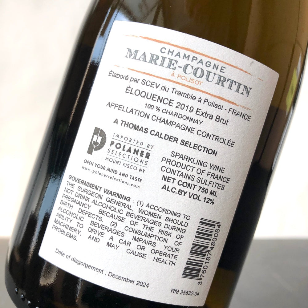 2019 Marie Courtin, Eloquence Blanc de Blancs Extra Brut, Champagne, France