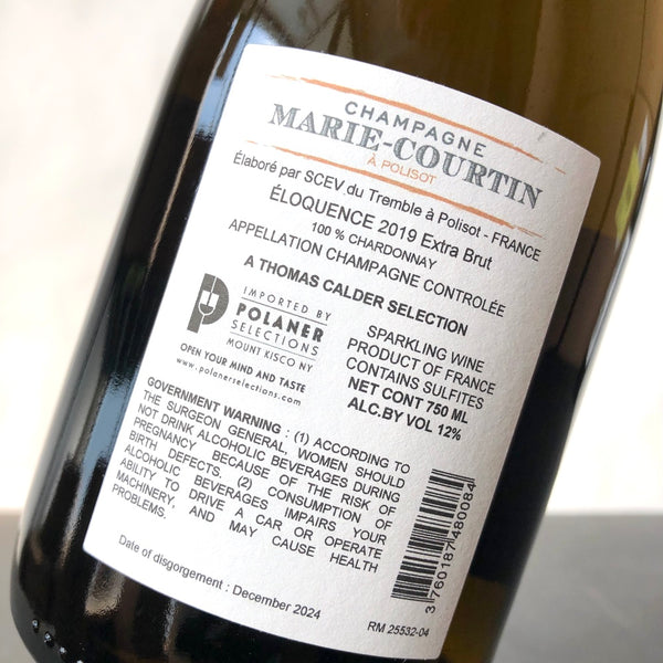 2019 Marie Courtin, Eloquence Blanc de Blancs Extra Brut, Champagne, France