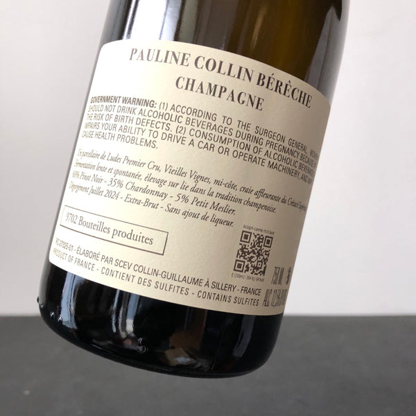 2019 Pauline Collin Bereche Vieilles Vignes Ludes Premier Cru, Champagne, France