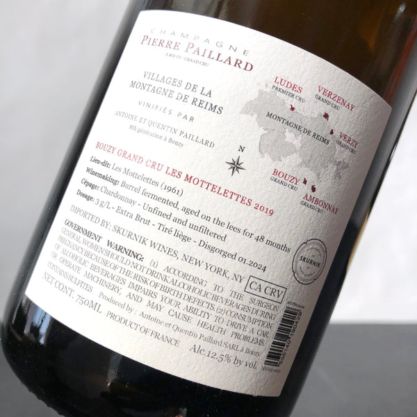2019 Pierre Paillard 'Les Mottelettes' Blanc de Blancs Bouzy Grand Cru Extra Brut, Champagne, France