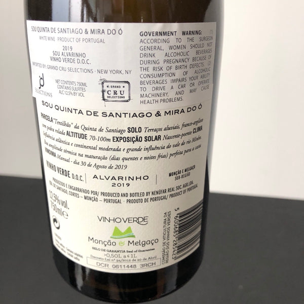 2019 Quinta de Santiago e Mira Do O 'Sou' Alvarinho, Vinho Verde, Portugal