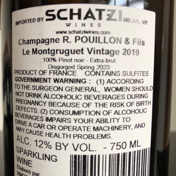2019 R. Pouillon & Fils Le Montgruguet Premier Cru Extra Brut Champagne, France