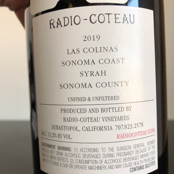 2019 Radio-Coteau 'La Colinas' Syrah, Sonoma Coast, USA