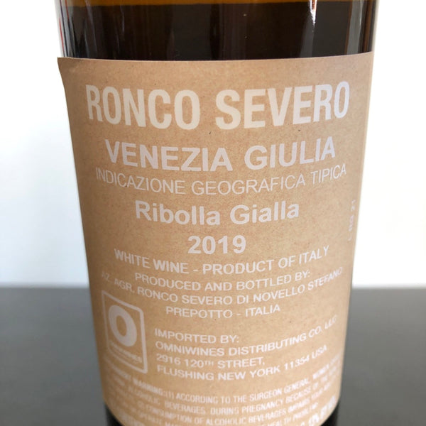 2019 Ronco Severo Ribolla Gialla delle Venezie IGT, Italy
