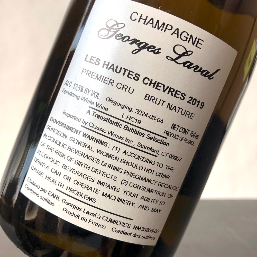Georges Laval Les Chèvres, Brut Nature Champagne, France (2019)