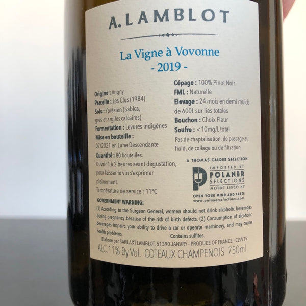 2020 A. Lamblot, Coteaux Champenois Les Moines Vats