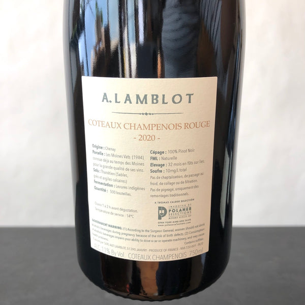 2020 A. Lamblot, Coteaux Champenois Les Moines Vats