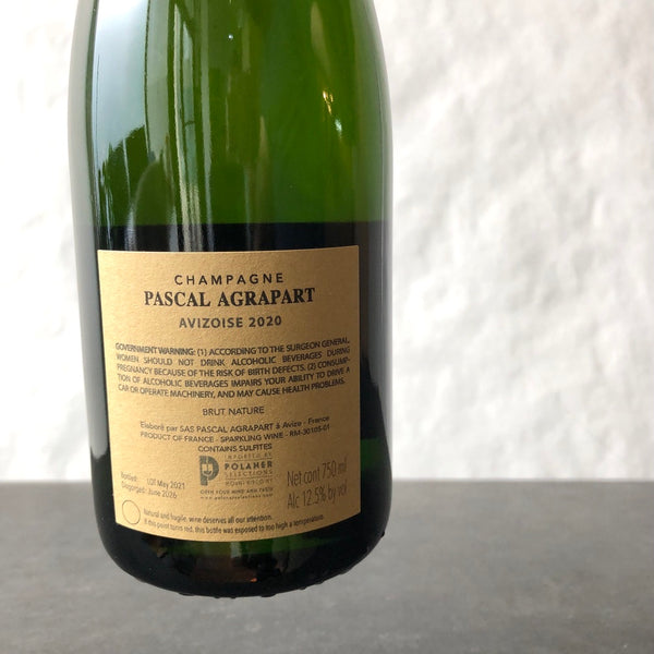 2020 Agrapart & Fils Avizoise Blanc de Blancs Grand Cru Extra Brut Millesime Champagne, France