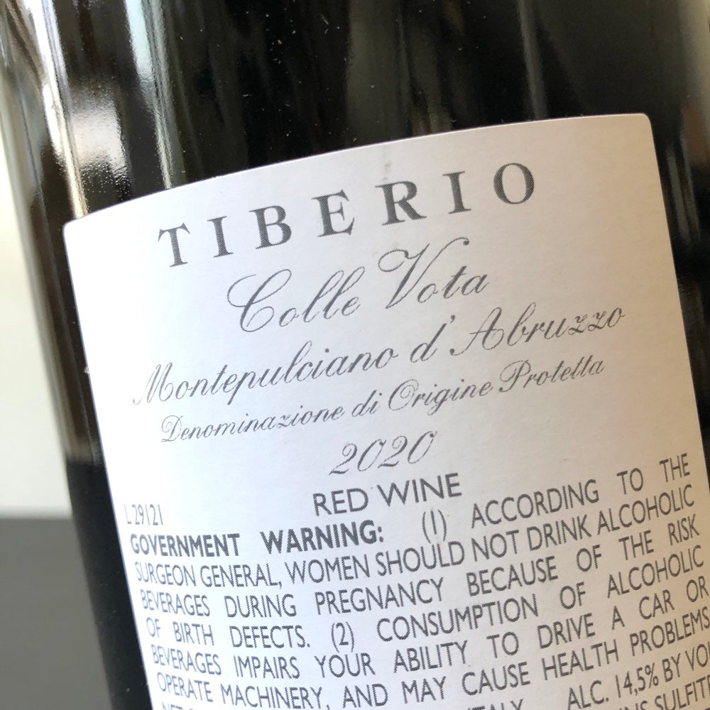 2020 Azienda Vitivinicola Tiberio 'Colle Vota' 1.5L Magnum Montepulciano d'Abruzzo