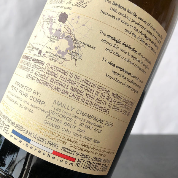2020 Bereche et Fils Mailly-Champagne Grand Cru, Champagne, France