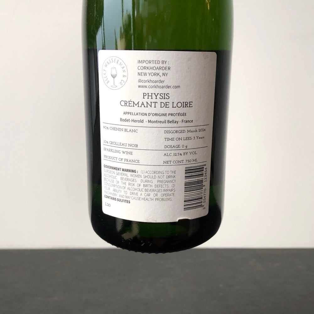 2020 Bodet-Herold Physis Cremant de Loire Extra Brut