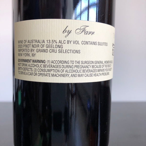 2020 By Farr RP Pinot Noir Cote Vineyard, Geelong, Australia