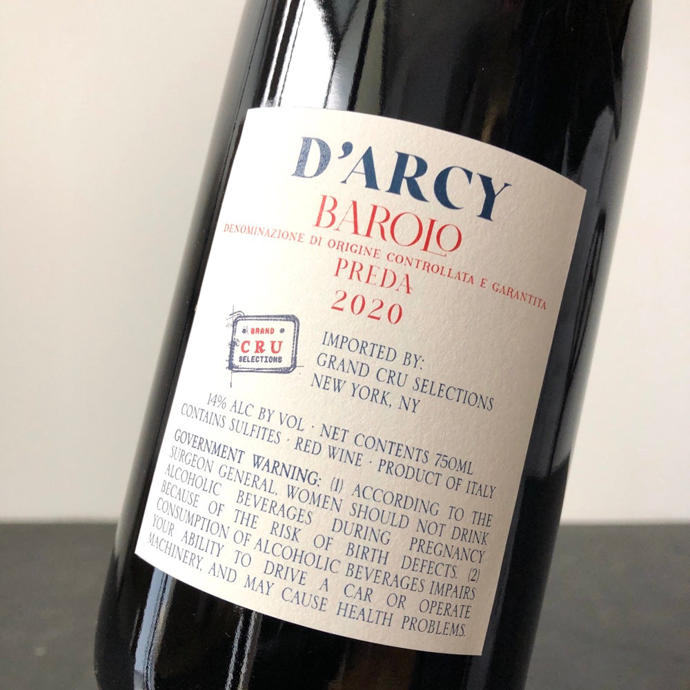 2020 Cantina D'Arcy Preda, Barolo DOCG, Italy