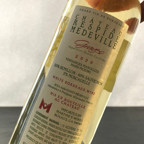 2020 Chateau Respide-Medeville Blanc, Graves, France