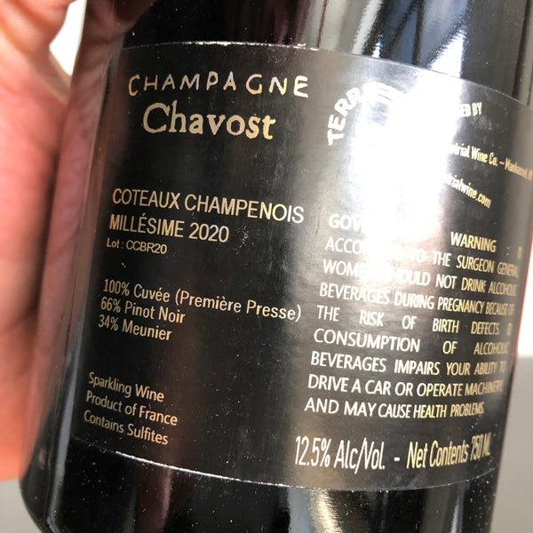 2020 Chavost Coteaux Champenois Rouge, Champagne, France