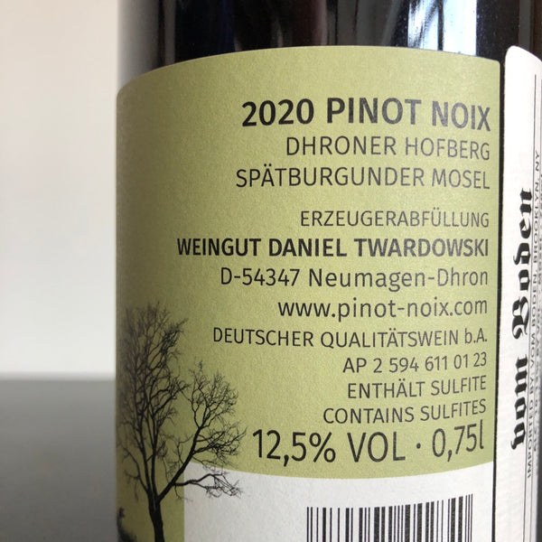 2020 Daniel Twardowski  Pinot Noir 