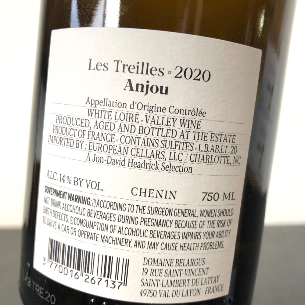 2020 Domaine Belargus Anjou Treilles, Loire, France