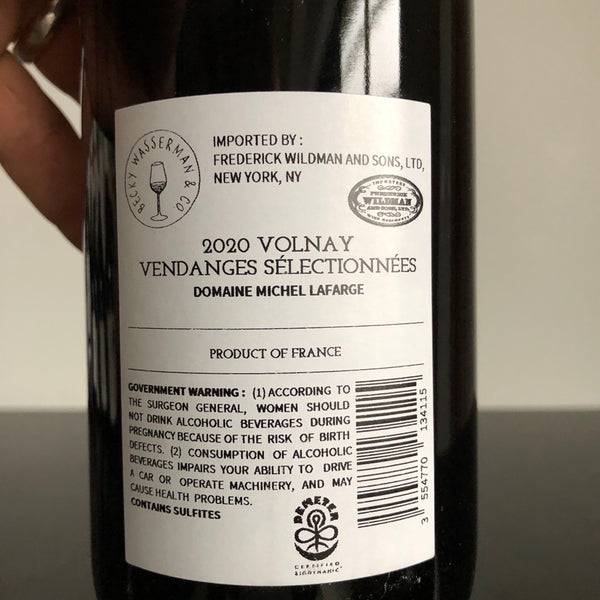 2020 Domaine Michel Lafarge Volnay Vendanges Selectionnees Cote de Beaune, France