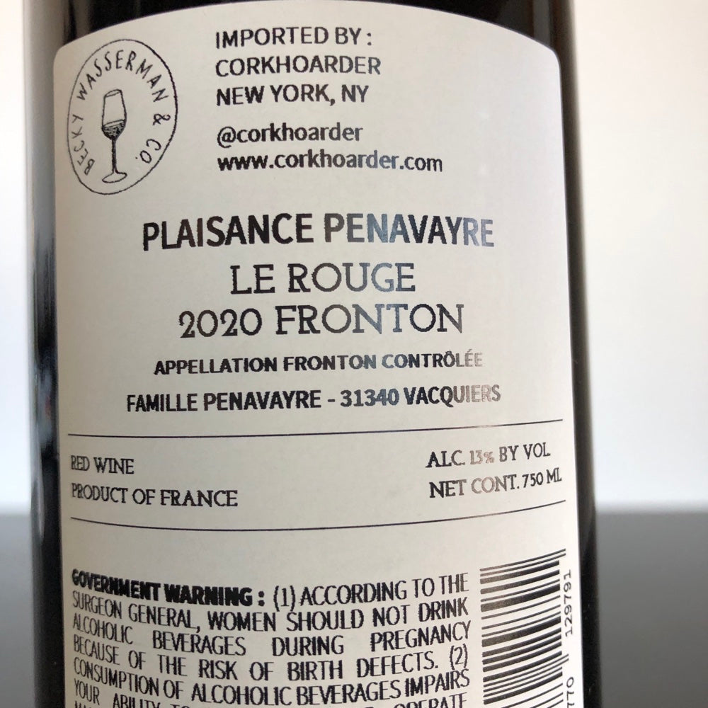 2020 Domaine Plaisance-Penavayre Le Rouge Fronton, France