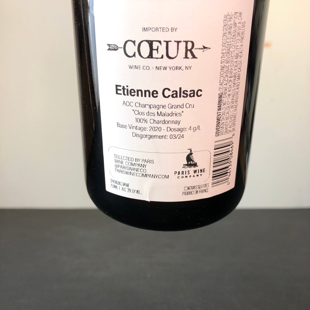 Etienne Calsac Echappee Belle Blanc de Blancs, Champagne, France 1.5L Magnum