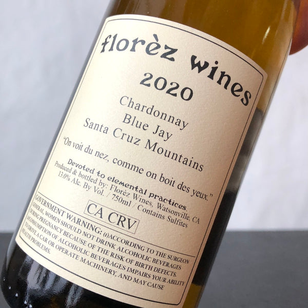 2020 Florez Wines, Chardonnay '3.5 year sur lie' Santa Cruz Mountains