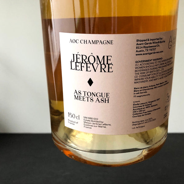 2020 Jerome Lefevre 'As Tongue Meets Ash'  Champagne, Brut Nature 1.5L Magnum