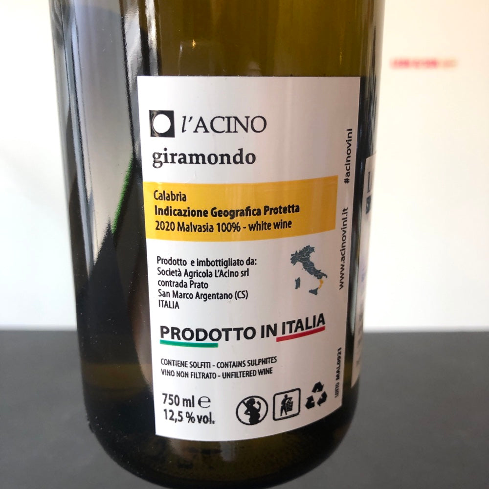 2020 L'Acino 'Giramondo' Bianco Calabria IGT, Italy