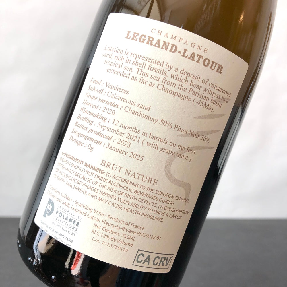 2020 Legrand Latour Lutetien Extra Brut, Champagne, France