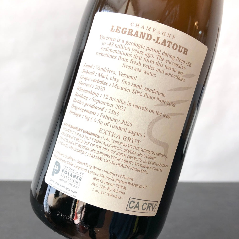2020 Legrand Latour Ypresien Brut Nature, Champagne, France