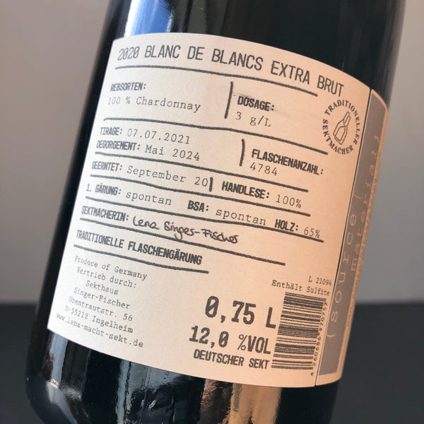 2020 Lena Sekt Blanc De Blancs, Extra Brut, Germany