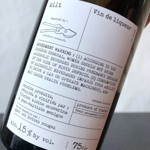 2020 Les Bottes Rouges 'Kilt' Chardonnay Liqueur, France