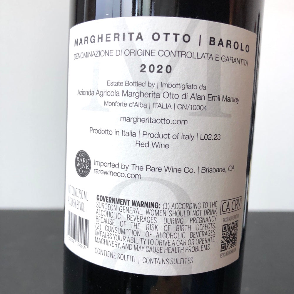 2020 Margherita Otto Barolo DOCG, Piedmont, Italy