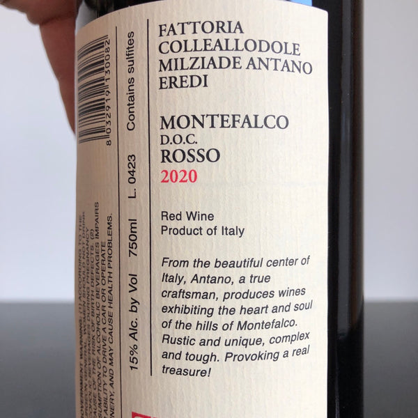 2020 Milziade Antano, Montefalco Rosso White Label